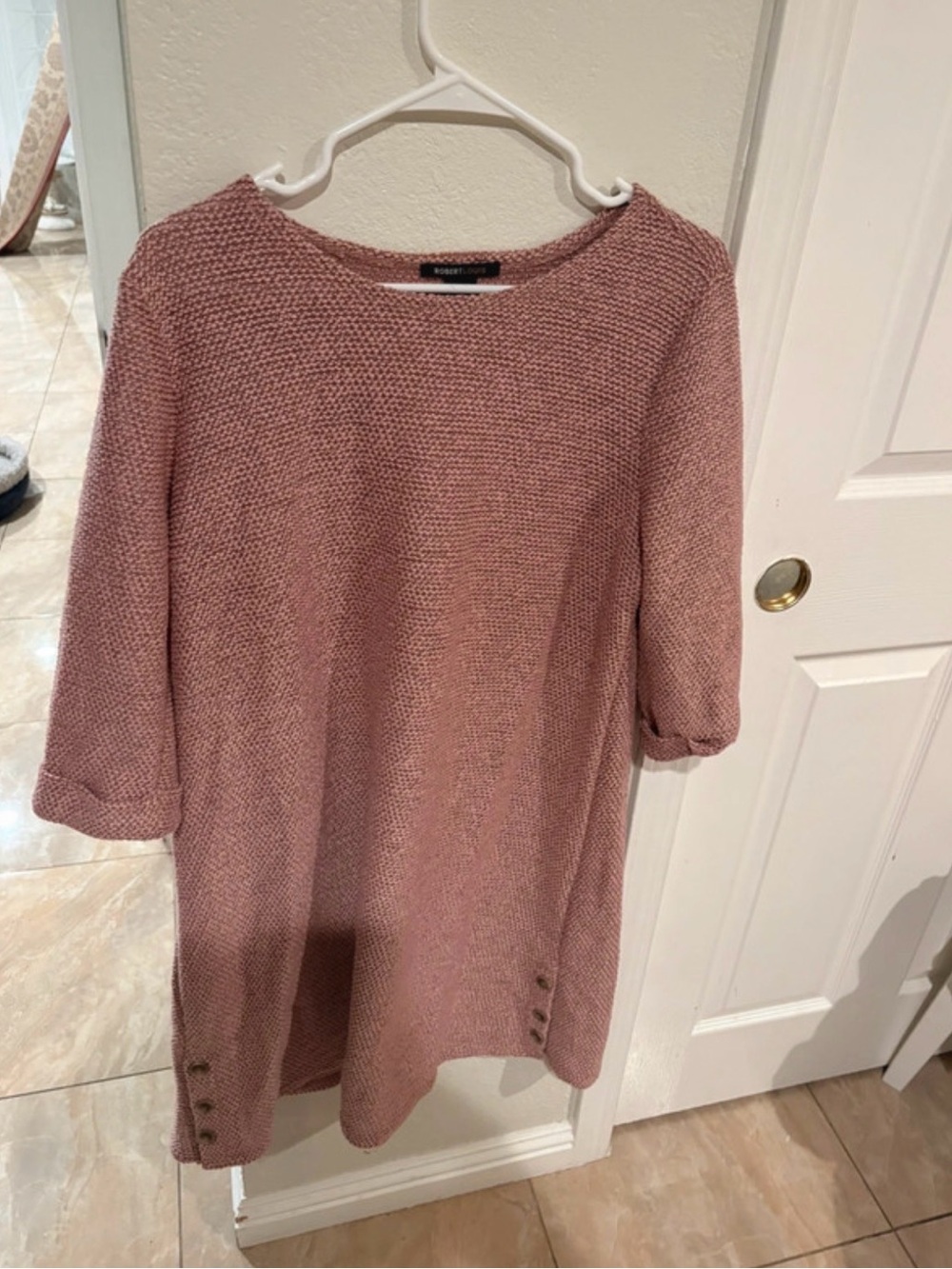 Robert Louis Rose Pink Knit Midi Dress